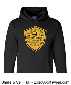 The Champ Is Here! - Champion Adult 9 oz. Double Dry Eco Hooded Sweatshirt Design Zoom